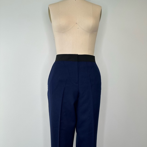 Elie Tahari Elegant Navy Women's Trousers - Picture 2 of 6